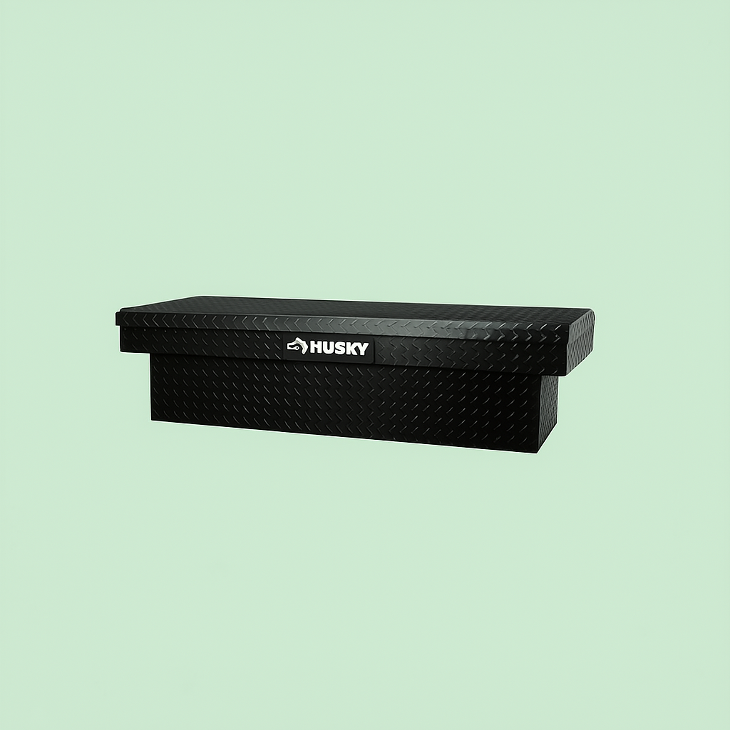 Husky Matte Black Aluminum Full Size Crossbed Truck Tool Box