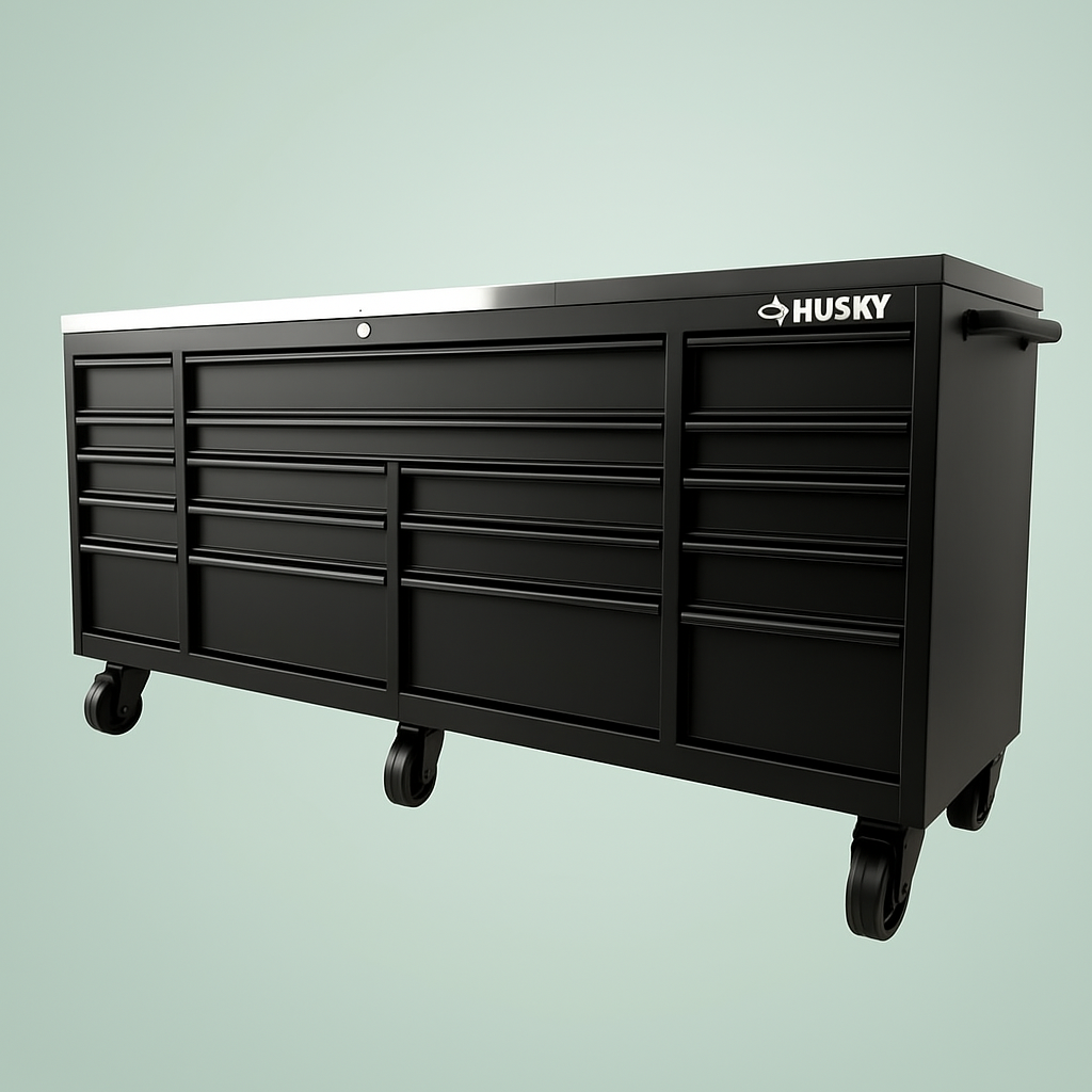 Husky 84 in. Heavy-Duty Mobile Workbench with Stainless Steel Top