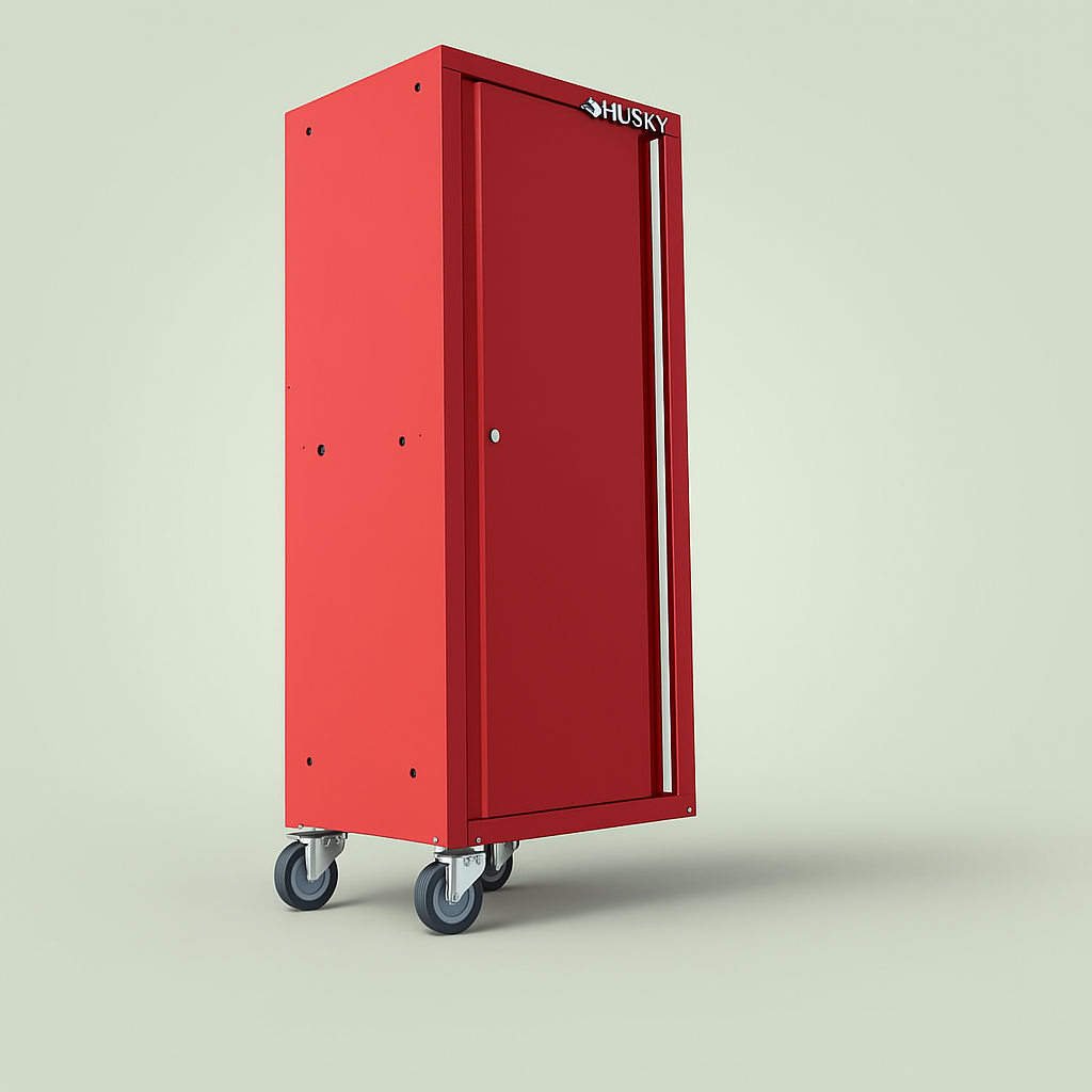 Husky Modular 20 in. W x 20 in. D Standard Duty 3-Shelf Red Rolling Side Tool Chest