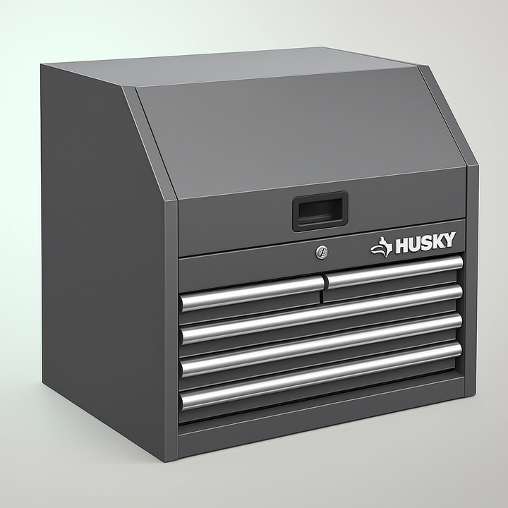 Husky Standard-Duty 26 in. 5-Drawer Gray Steel Top Tool Chest