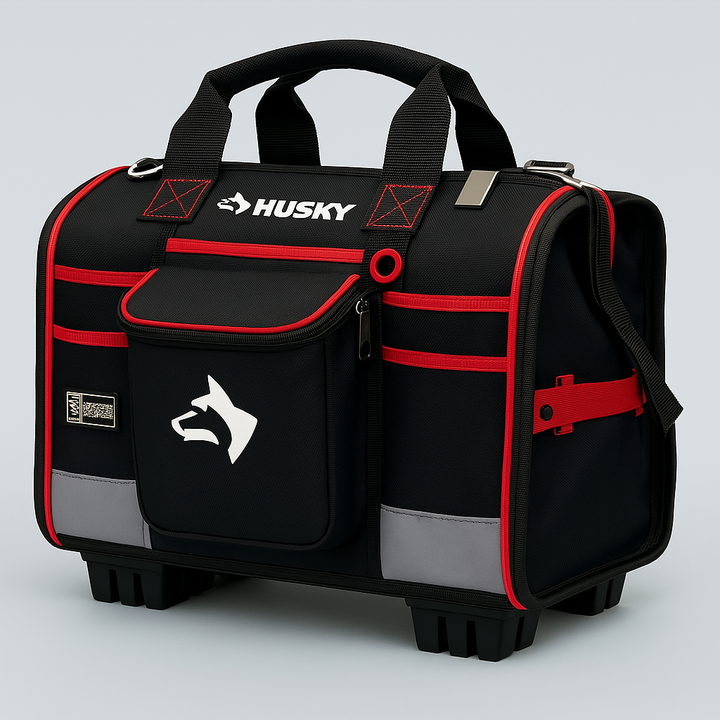 Husky 18-inch Large Mouth Tool Bag with Tool Wall