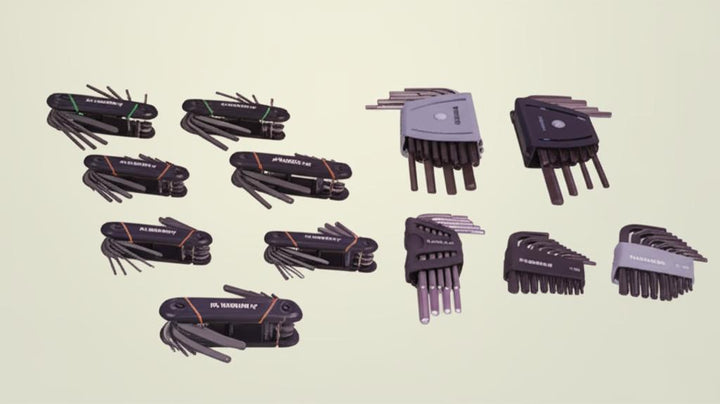 Husky Master Folding and L-Key Hex Key Set (113-Pieces) – SAE, Metric & Torx | S2 Steel | Rust Resistant | HHEXKEY113BAS