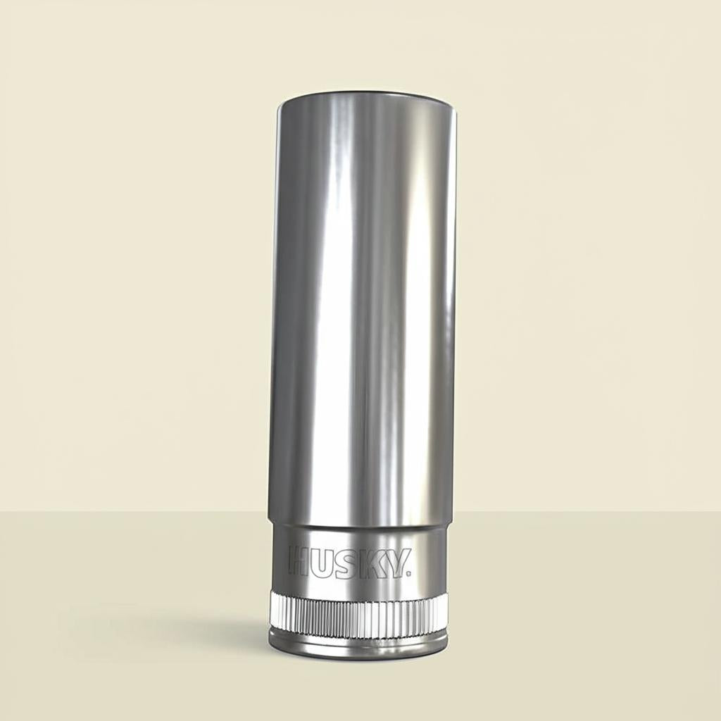 Husky 3/8 in. Drive 14 mm 6-Point Metric Deep Socket – Chrome Alloy Steel, Deep Socket, Lifetime Warranty