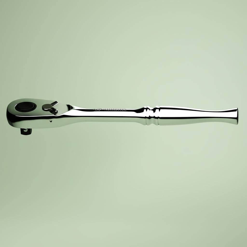 Husky 1/4 in. Full Polish 72 Tooth Ratchet – Chrome, 72-Tooth, Low-Profile Head