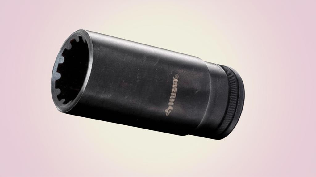 Husky 3/8 in. Drive 1/2 in. Knurl Grip Deep Universal Socket