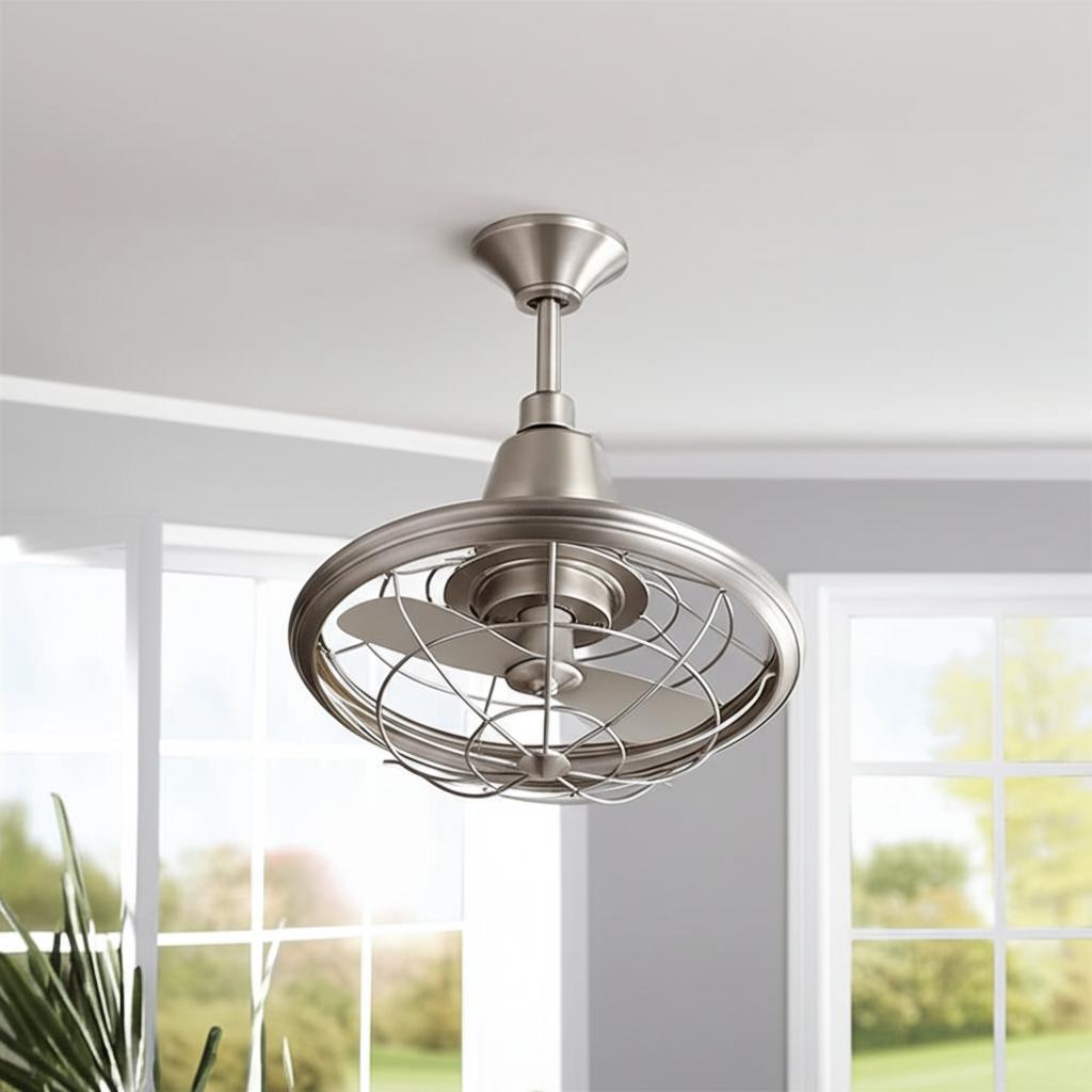 Home Decorators Collection Bentley II 18 in. Oscillating Brushed Nickel Ceiling Fan