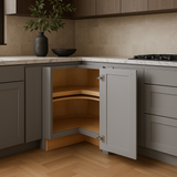 Home Decorators Collection Tremont Lazy Susan Corner Kitchen Cabinet, Pearl Gray
