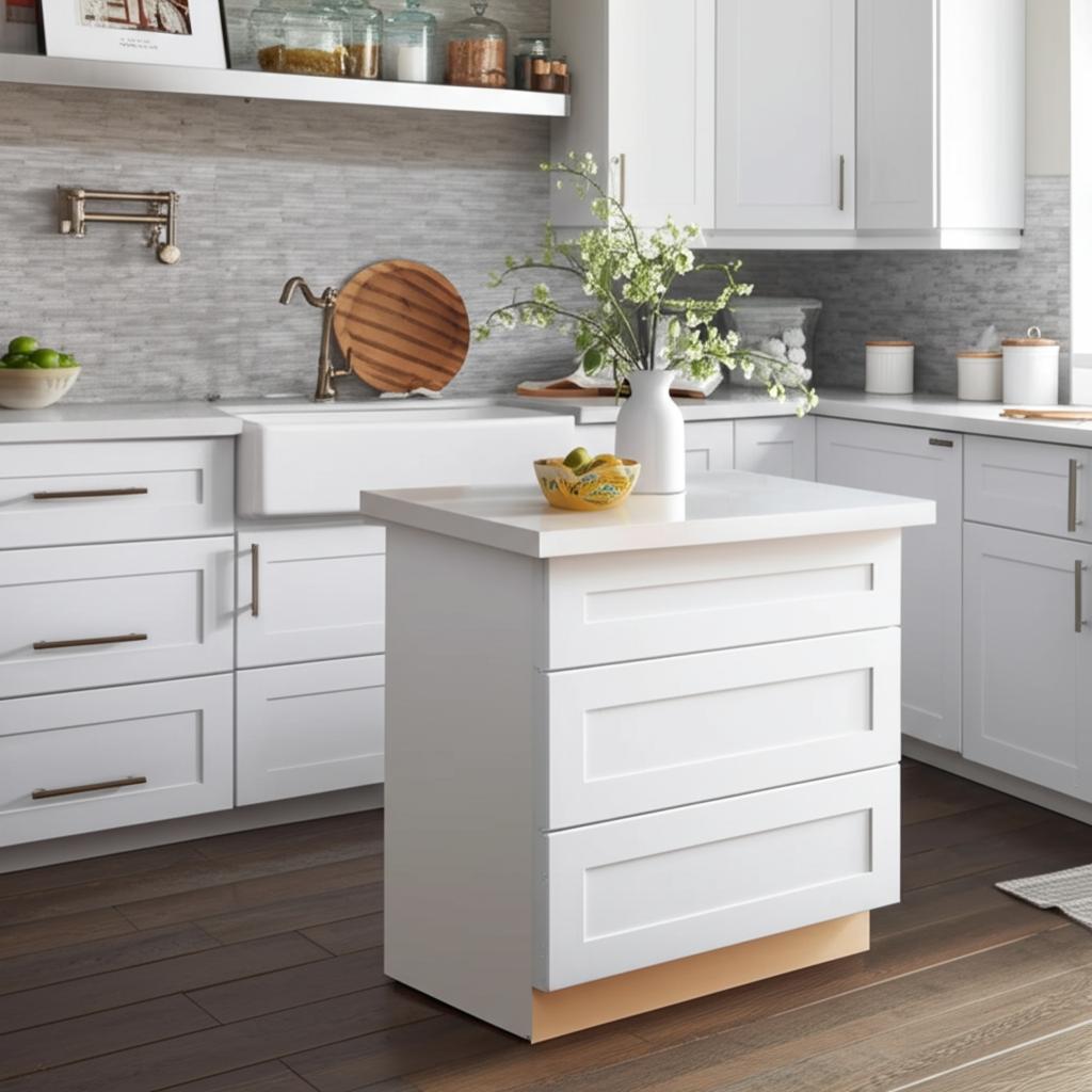 Home Decorators Collection Newport Pacific White Shaker Kitchen Cabinet
