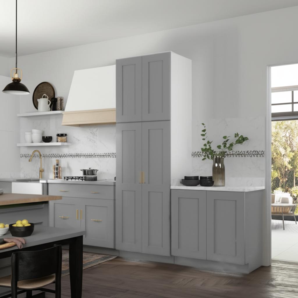 Home Decorators Collection Tremont Pearl Gray Shaker Kitchen Cabinet
