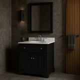 Home Decorators Collection Fremont 32" Single Sink Black Vanity with Marble Top