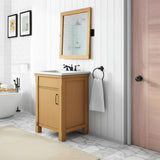 Home Decorators Collection Bellington 24" Single Sink Vanity in Almond Toffee with Engineered Stone Top