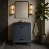 Home Decorators Collection Merryfield 30" Bathroom Vanity Cabinet in Dark Blue-Gray