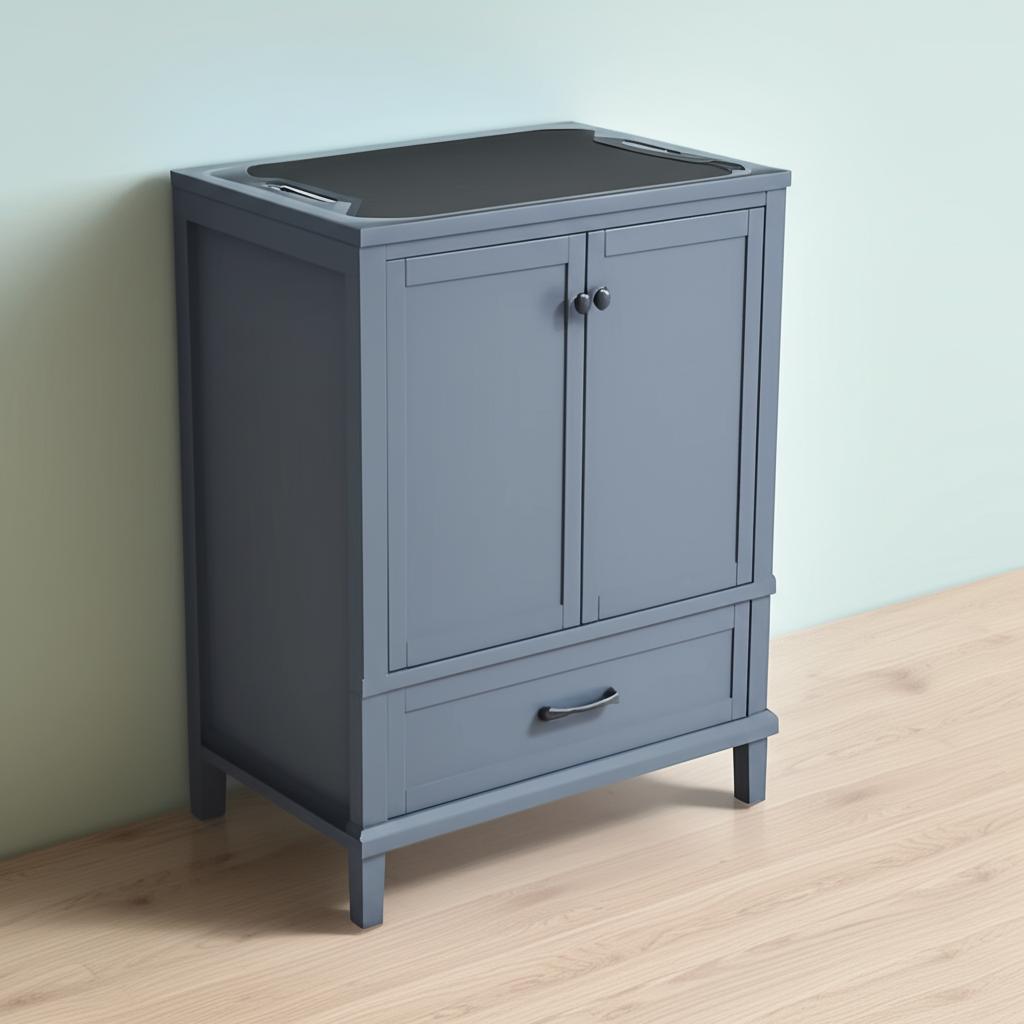 Home Decorators Collection Merryfield 30" Bathroom Vanity Cabinet in Dark Blue-Gray