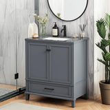 Home Decorators Collection Merryfield 30" Bathroom Vanity Cabinet in Dark Blue-Gray
