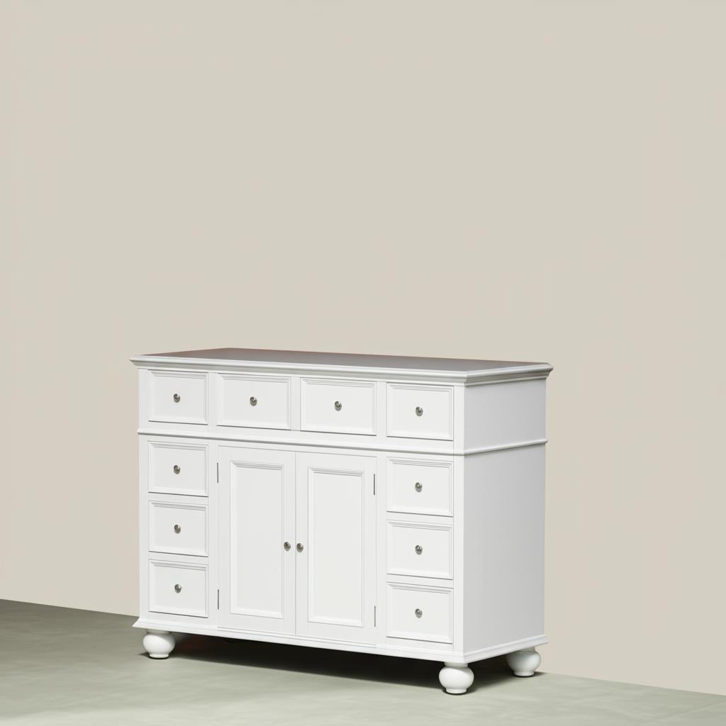 Home Decorators Collection Hampton Harbor 44" Single Sink Vanity with White Marble Top