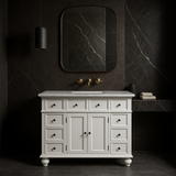 Home Decorators Collection Hampton Harbor 44" Single Sink Vanity with White Marble Top