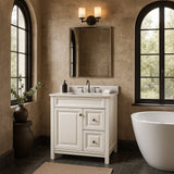 Home Decorators Collection Brinkhill 30-Inch Cream Bathroom Vanity Cabinet