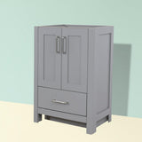Home Decorators Collection Westcourt 24-Inch Bathroom Vanity Cabinet in Sterling Gray