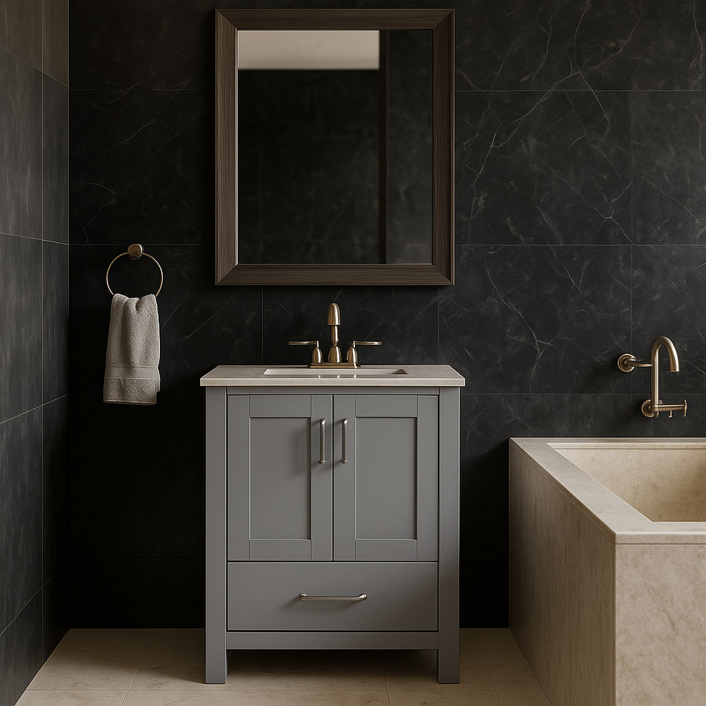 Home Decorators Collection Westcourt 24-Inch Bathroom Vanity Cabinet in Sterling Gray