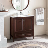 Home Decorators Collection Claxby 30-Inch Chocolate Bathroom Vanity Cabinet