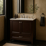 Home Decorators Collection Claxby 30-Inch Chocolate Bathroom Vanity Cabinet