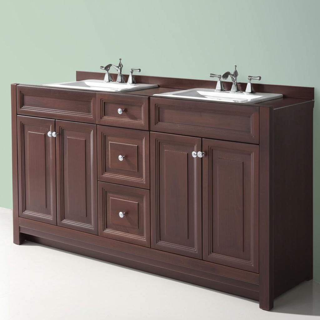 Home Decorators Collection Brinkhill 60-Inch Chocolate Bathroom Vanity