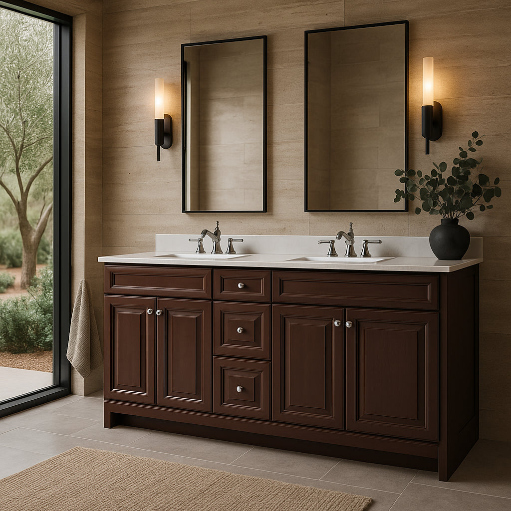 Home Decorators Collection Brinkhill 60-Inch Chocolate Bathroom Vanity