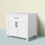 Home Decorators Collection Mayfield 36-Inch White Bathroom Vanity with Cultured Marble Top
