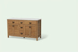 Home Decorators Collection Stanhope 61" Double Sink Vanity in Reclaimed Oak with Crystal White Top