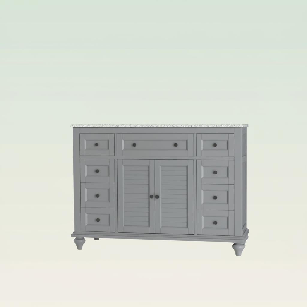 Home Decorators Collection Hamilton 49 in. Gray Vanity with Granite Top