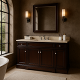 Home Decorators Collection Teagen 58-inch Bathroom Vanity in Dark Espresso with Cultured Marble Top