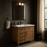 Home Decorators Collection Aiken 42-inch Bathroom Vanity in Almond Latte with Cultured Marble Top