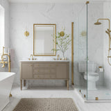 Home Decorators Collection Collette 60" Double Sink Vanity with Carrara Marble Top