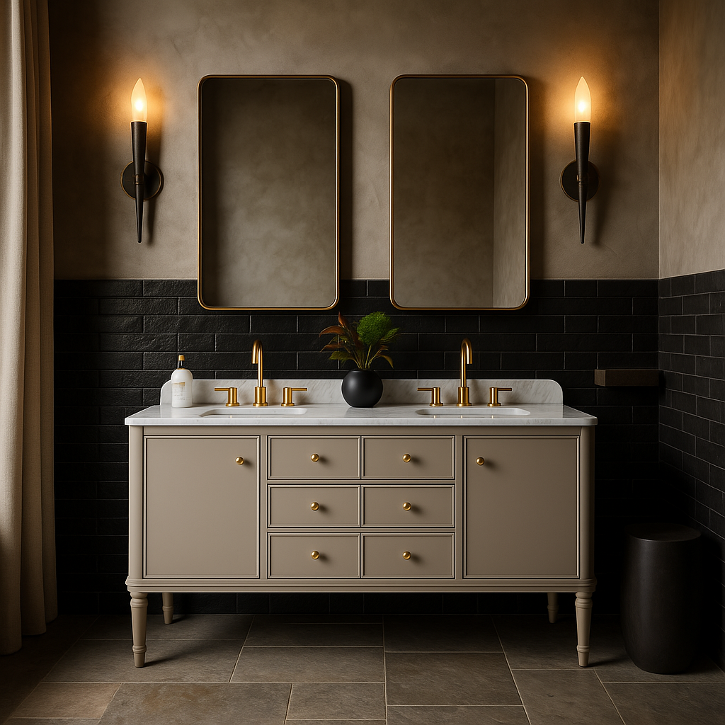 Home Decorators Collection Collette 60" Double Sink Vanity with Carrara Marble Top