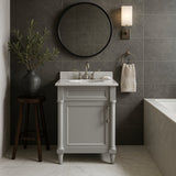 Home Decorators Collection Aberdeen 24-inch Dove Gray Bathroom Vanity with Carrara Marble Top