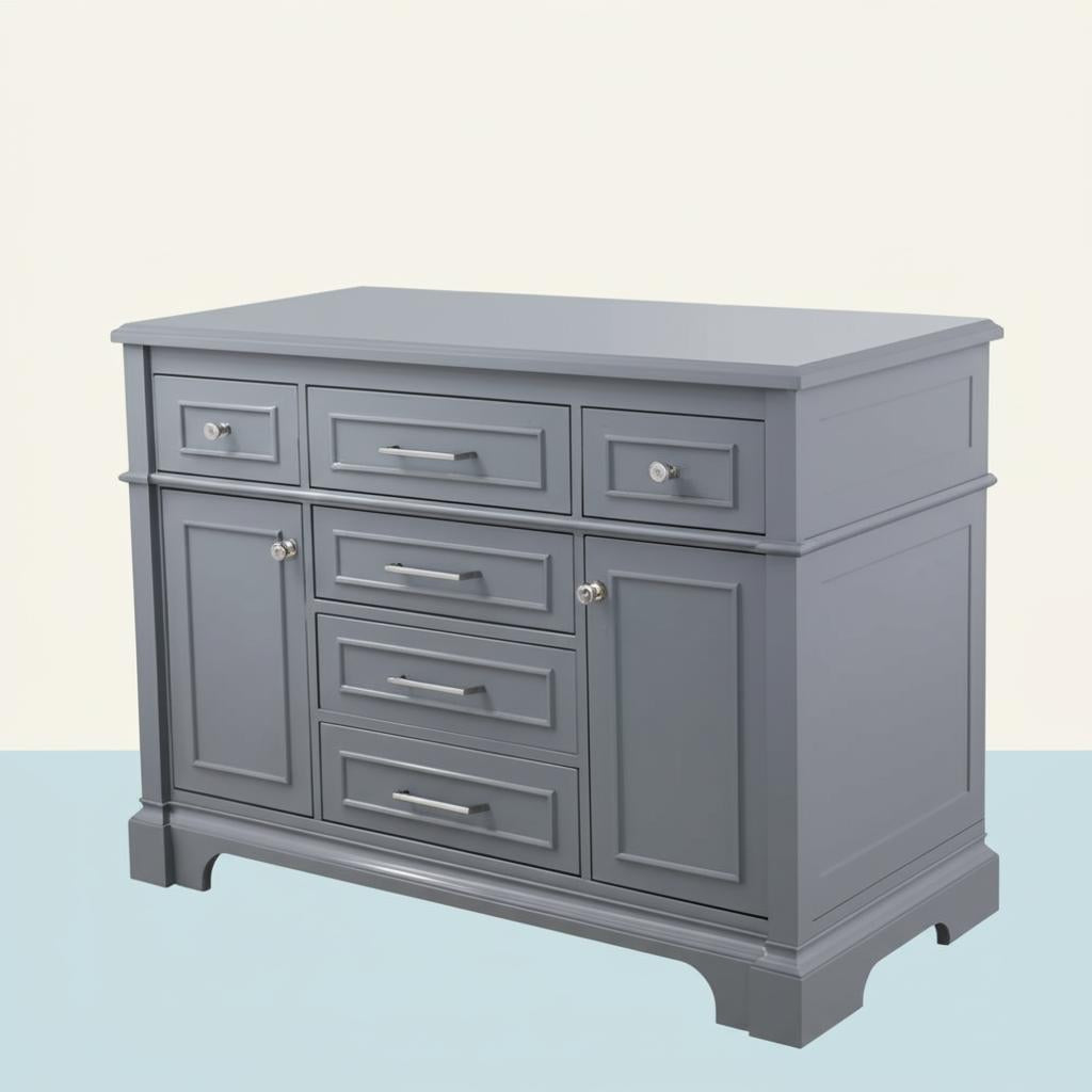 Home Decorators Collection Melpark 48-inch Single Sink Vanity in Dove Gray with Engineered Marble Top