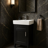 Home Decorators Collection Arvesen 18" Single Sink Espresso Vanity with Ceramic Top