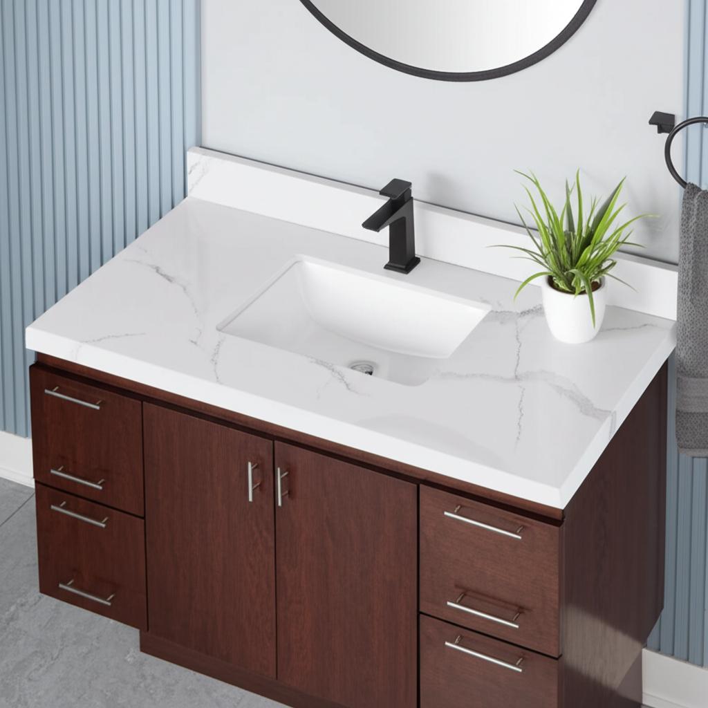 Home Decorators Collection 49" Engineered Stone Vanity Top - Calacatta White