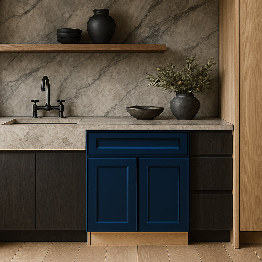 Home Decorators Collection Newport Mythic Blue Kitchen Cabinet