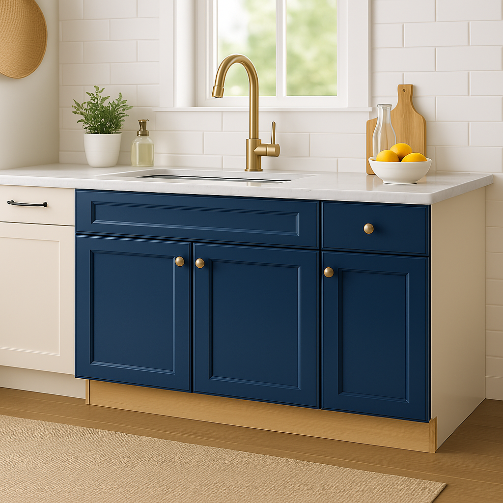 Home Decorators Collection Newport Mythic Blue Kitchen Cabinet