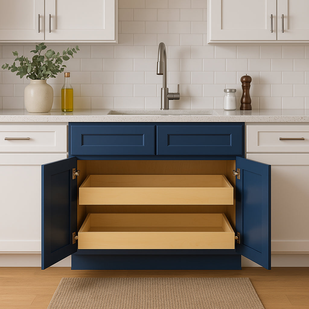 Home Decorators Collection Newport Mythic Blue Kitchen Base Cabinet