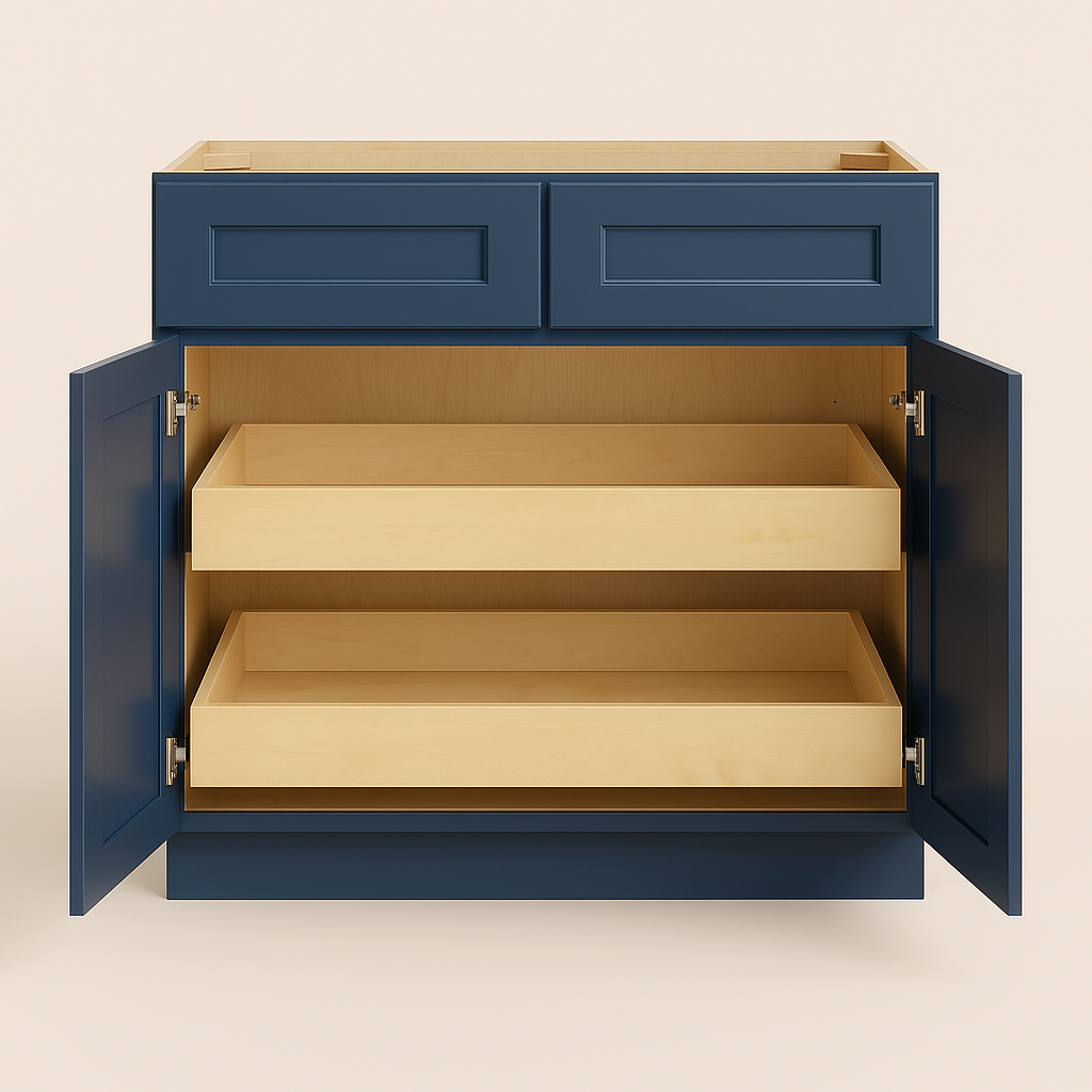Home Decorators Collection Newport Mythic Blue Kitchen Base Cabinet
