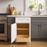 Home Decorators Collection Newport 21 in. W x 24 in. D x 34.5 in. H Assembled Plywood Base Kitchen Cabinet in Pacific White with Soft Close LH