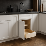 Home Decorators Collection Newport 21 in. W x 24 in. D x 34.5 in. H Assembled Plywood Base Kitchen Cabinet in Pacific White with Soft Close LH
