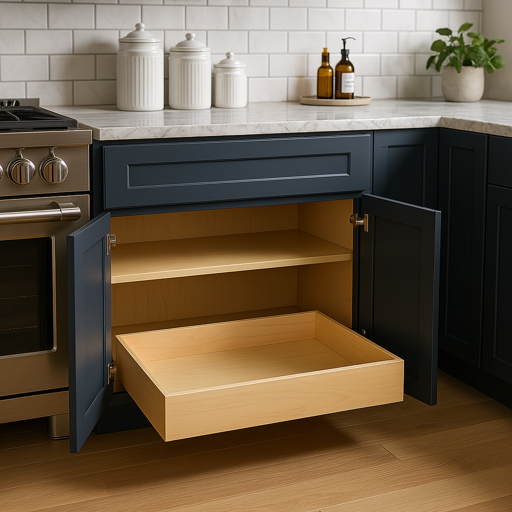Home Decorators Collection Newport Shaker Base Kitchen Cabinet in Deep Onyx