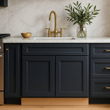 Home Decorators Collection Newport 30 in. W x 24 in. D x 34.5 in. H Assembled Plywood Base Kitchen Cabinet in Deep Onyx with Soft Close