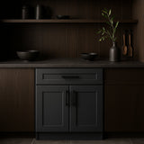Home Decorators Collection Newport 30 in. W x 24 in. D x 34.5 in. H Assembled Plywood Base Kitchen Cabinet in Deep Onyx with Soft Close