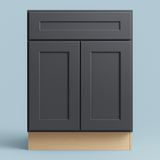 Home Decorators Collection Newport 30 in. W x 24 in. D x 34.5 in. H Assembled Plywood Base Kitchen Cabinet in Deep Onyx with Soft Close
