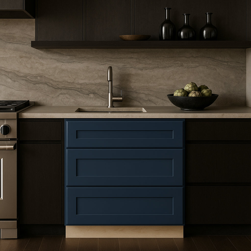 Home Decorators Collection Newport Mythic Blue Kitchen Cabinet