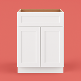 Home Decorators Collection Newport 27 in. W x 24 in. D x 34.5 in. H Assembled Plywood Base Kitchen Cabinet in Pacific White with Soft Close